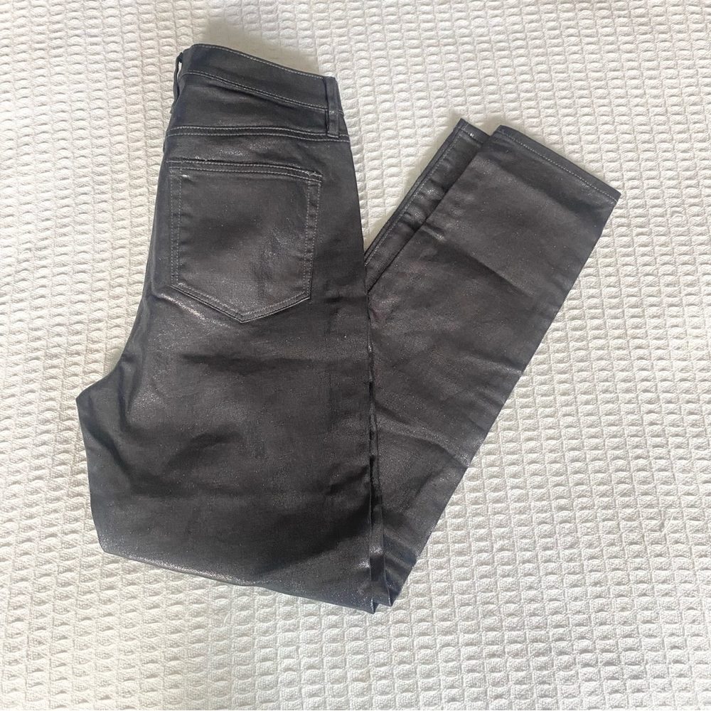 LOFT dark grey metallic skinny jeans size 28 / 6